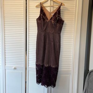Dress - Lace / Nude / Purple
